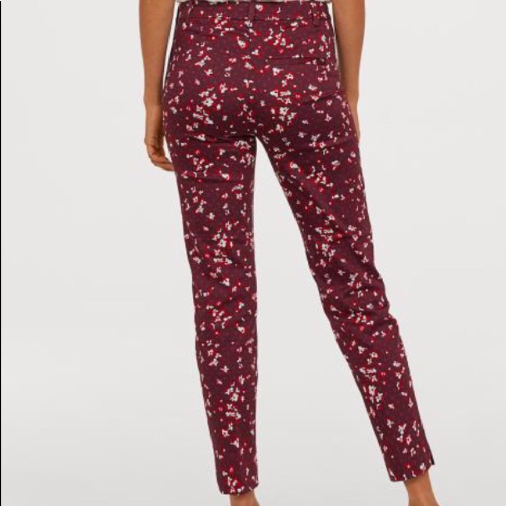 Maroon floral pantalon